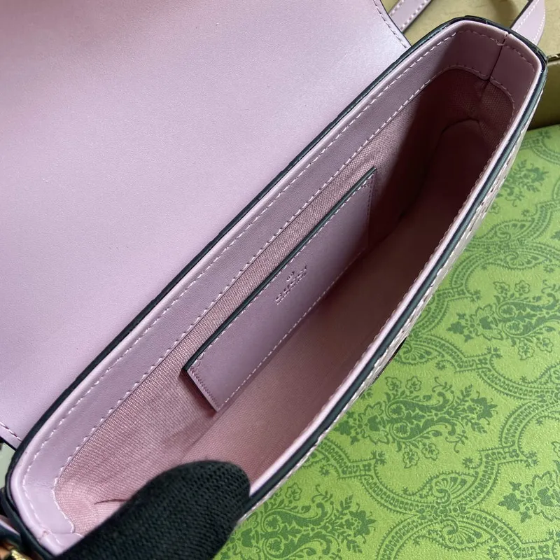 Gucci 772794 GG Super Mini Shoulder Bag Light purple