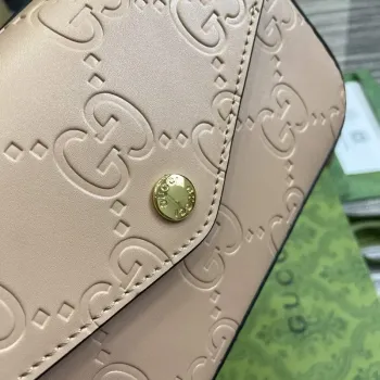 Gucci 772794 GG Super Mini Shoulder Bag Rose beige
