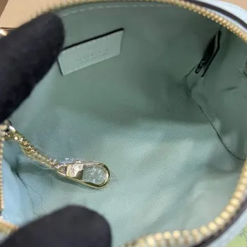 Gucci 790130 GG Super Mini Top Handle Bag Light Green