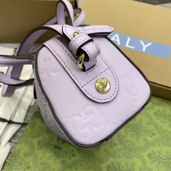 Gucci 790130 GG Super Mini Top Handle Bag Light purple