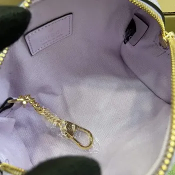 Gucci 790130 GG Super Mini Top Handle Bag Light purple