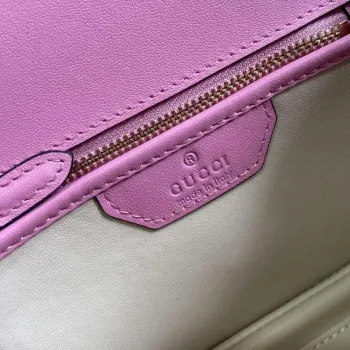 Gucci 675797 Gucci Bamboo 1947 Small Top Handle Bag Pink patent leather