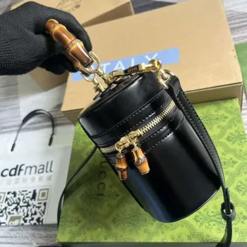 Gucci 760200 Mini Bamboo Shoulder Bag Black