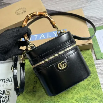 Gucci 760200 Mini Bamboo Shoulder Bag Black
