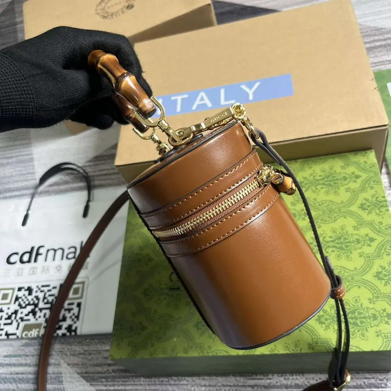 Gucci 760200 Mini Bamboo Shoulder Bag Brown