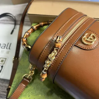 Gucci 760200 Mini Bamboo Shoulder Bag Brown