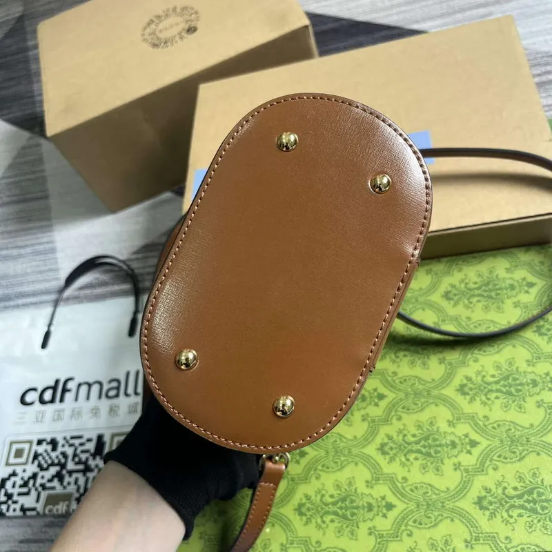 Gucci 760200 Mini Bamboo Shoulder Bag Brown