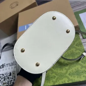 Gucci 760200 Mini Bamboo Shoulder Bag White