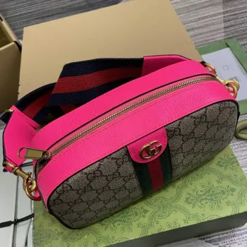 Gucci 752591 Ophidia GG Small Crossbody Bag Fuchsia