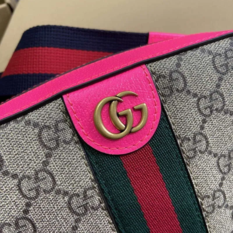 Gucci 752591 Ophidia GG Small Crossbody Bag Fuchsia