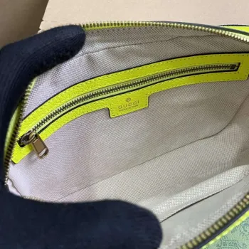Gucci 699439 Ophidia GG Small Crossbody Bag Fluorescent yellow