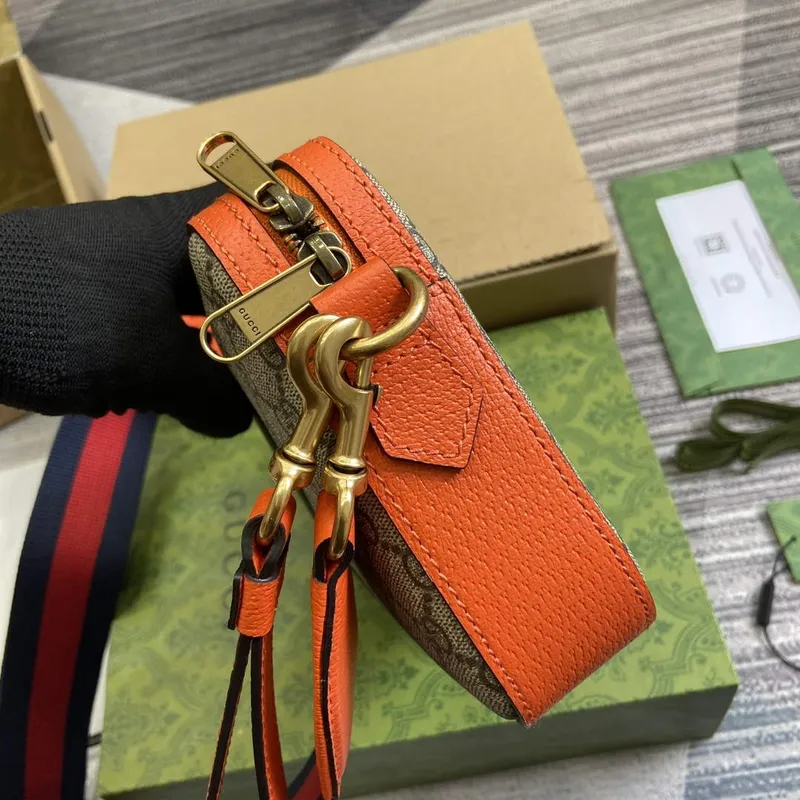 Gucci 699439 Ophidia GG Small Crossbody Bag Bright orange