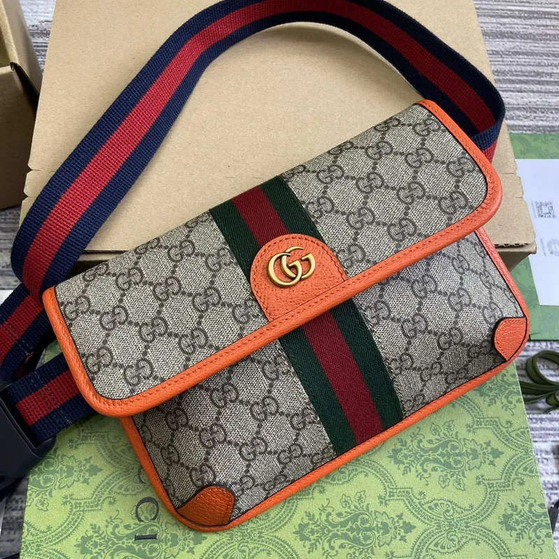Gucci 752597 Ophidia GG Small Belt Bag Orange