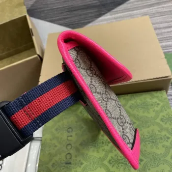 Gucci 752597 Ophidia GG Small Belt Bag Rose red