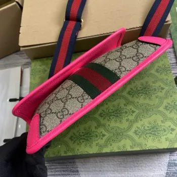 Gucci 752597 Ophidia GG Small Belt Bag Rose red