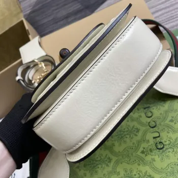 Gucci 786482 Gucci Bamboo 1947 Mini Top Handle Bag White