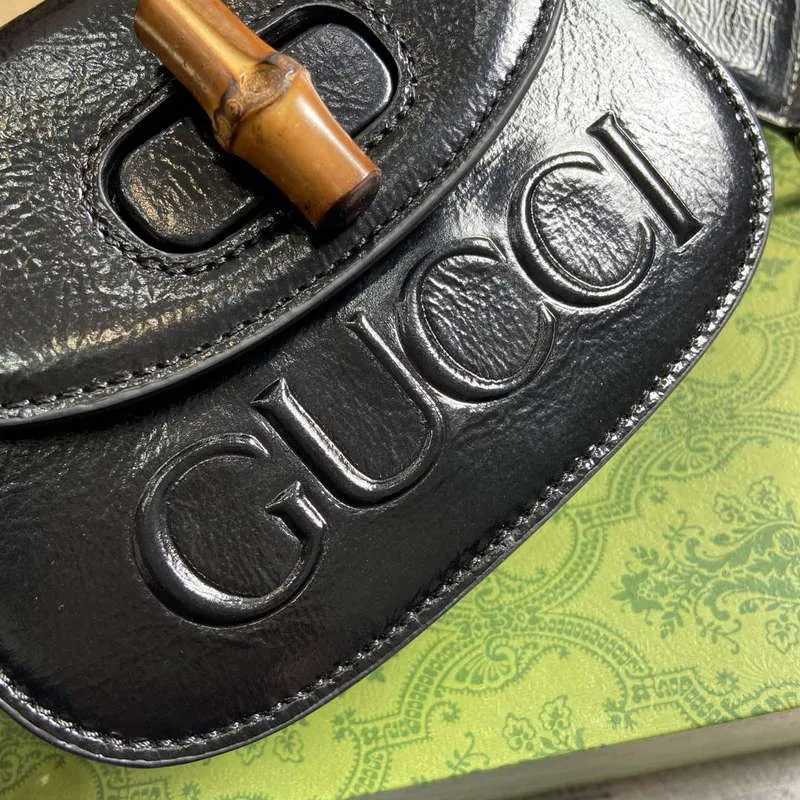 Gucci 786482 Gucci Bamboo 1947 Mini Top Handle Bag Black