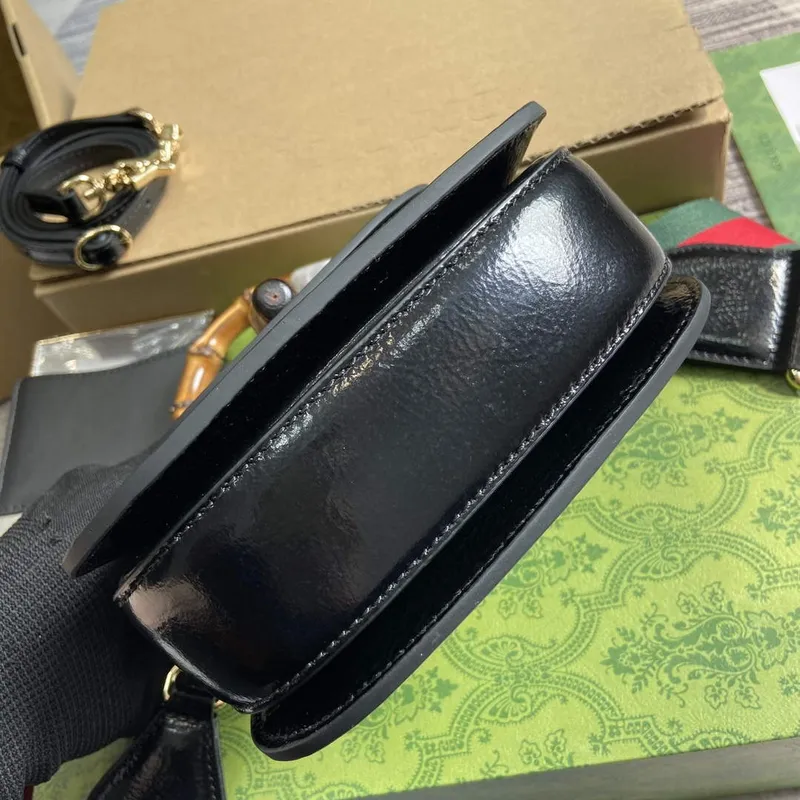 Gucci 786482 Gucci Bamboo 1947 Mini Top Handle Bag Black