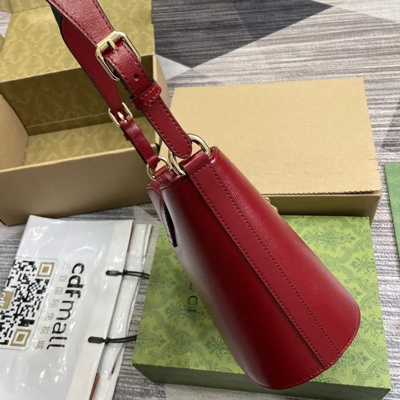 Gucci 782908 Mini Bucket Shoulder Bag Red