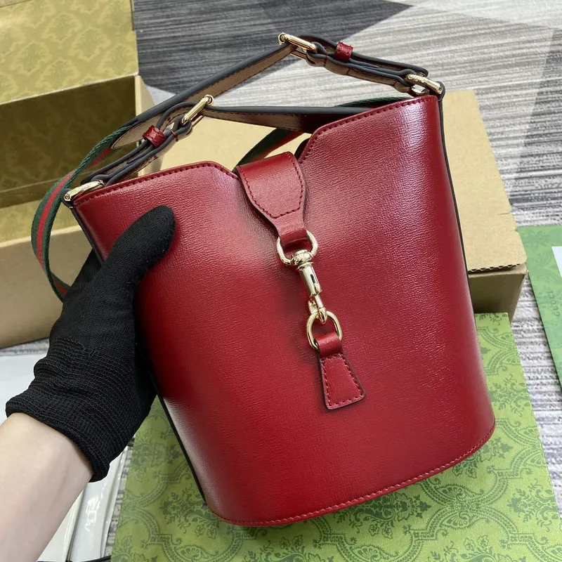Gucci 782908 Mini Bucket Shoulder Bag Red