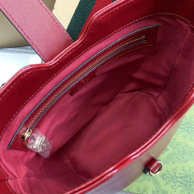 Gucci 782908 Mini Bucket Shoulder Bag Red