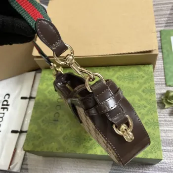 Gucci 786015 Gucci Moon Side Mini Shoulder Bag Brown