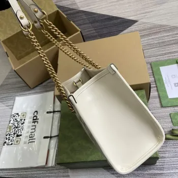 Gucci 779727 GG Marmont small Tote Bag White