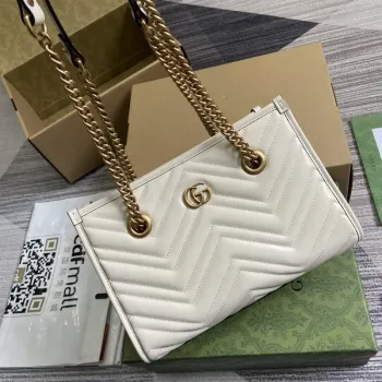 Gucci 779727 GG Marmont small Tote Bag White