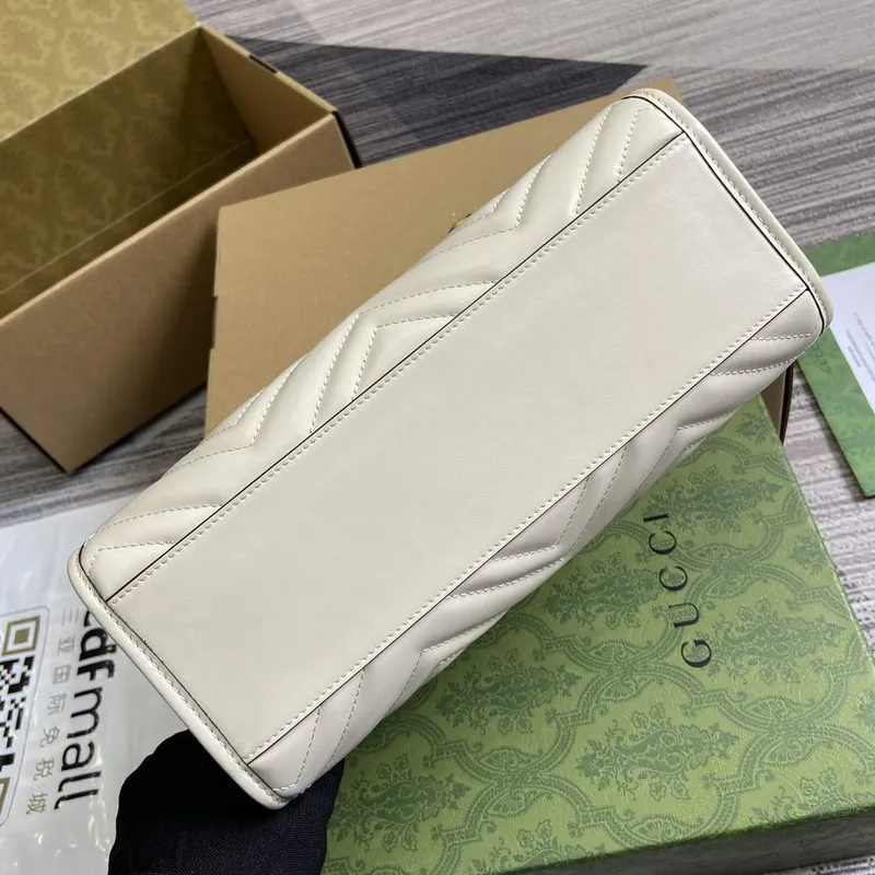 Gucci 779727 GG Marmont small Tote Bag White