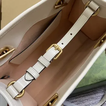 Gucci 779727 GG Marmont small Tote Bag White