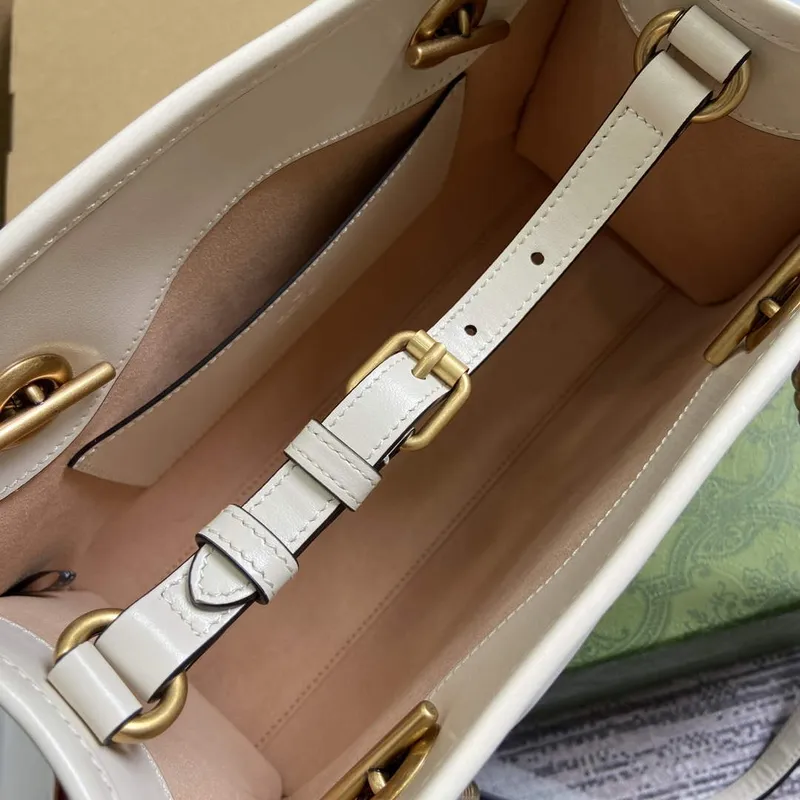 Gucci 779727 GG Marmont small Tote Bag White