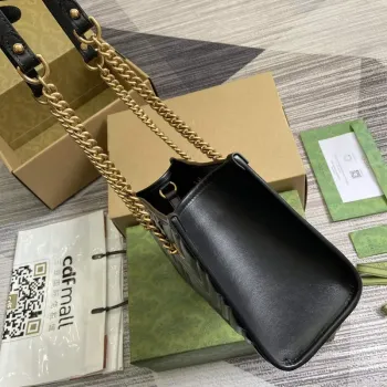 Gucci 779727 GG Marmont small Tote Bag Black