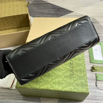 Gucci 779724 GG Marmont Medium Tote Bag Black