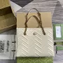 Gucci 779724 GG Marmont Medium Tote Bag White