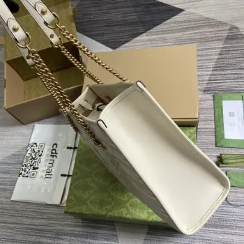 Gucci 779724 GG Marmont Medium Tote Bag White