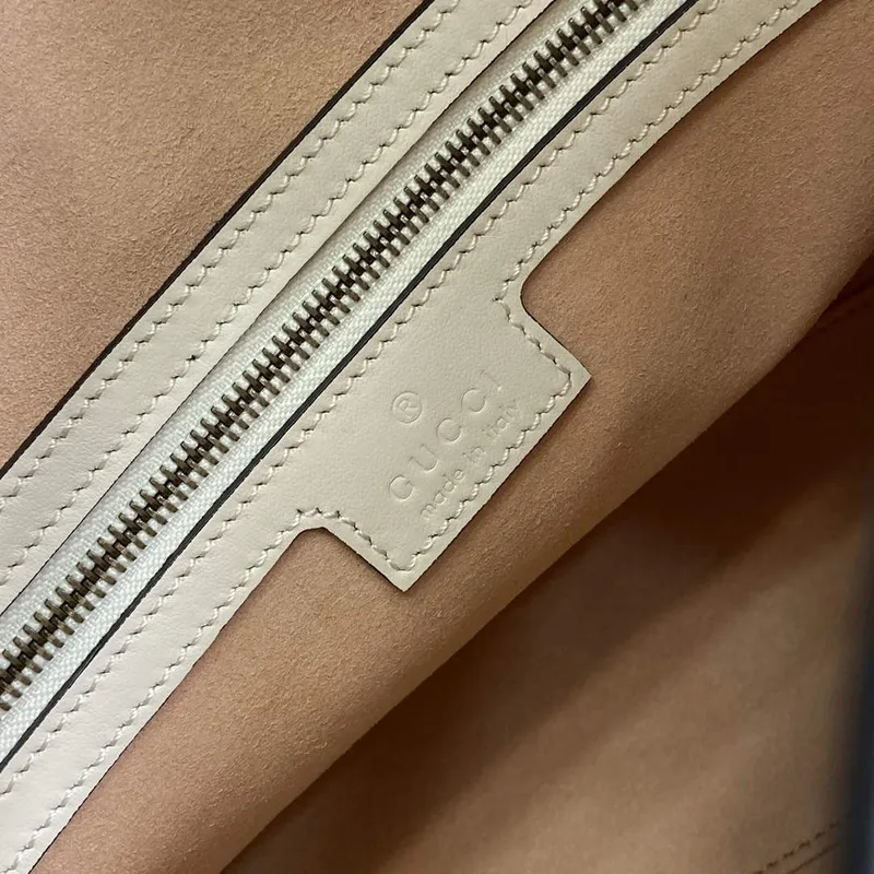 Gucci 779724 GG Marmont Medium Tote Bag White