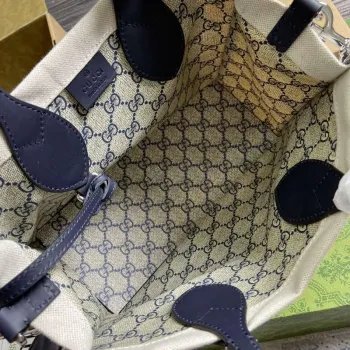 Gucci 772144 Mini Tote Bag With Gucci Print Blue