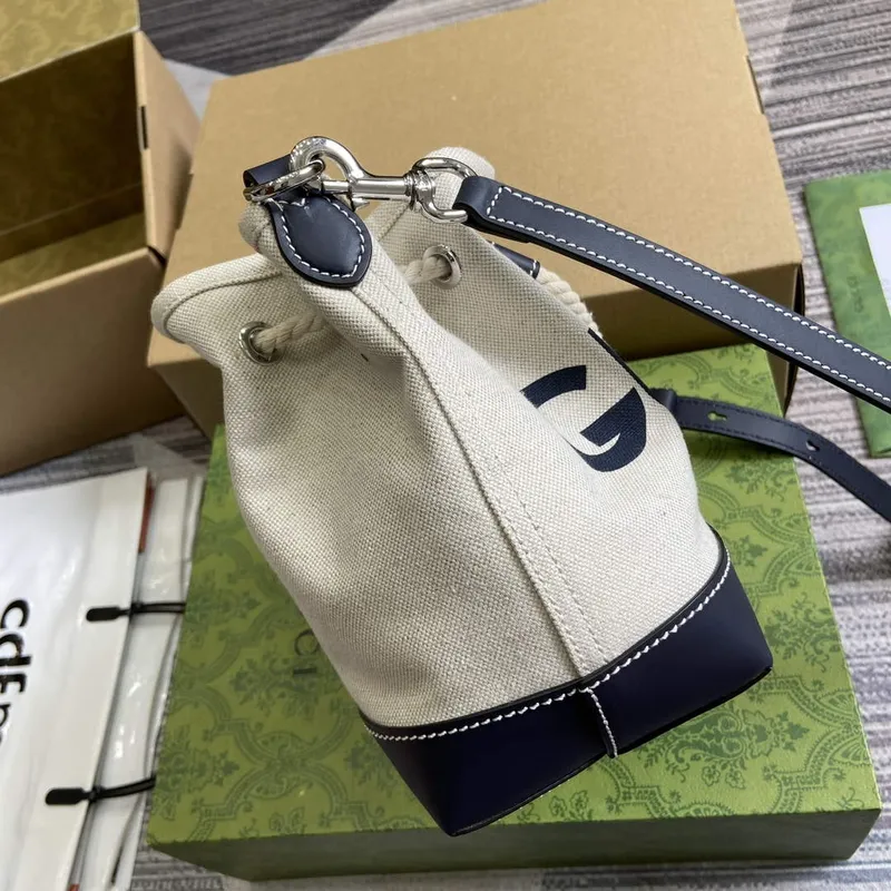 Gucci 777166 Mini Shoulder Bag With Gucci Print Blue