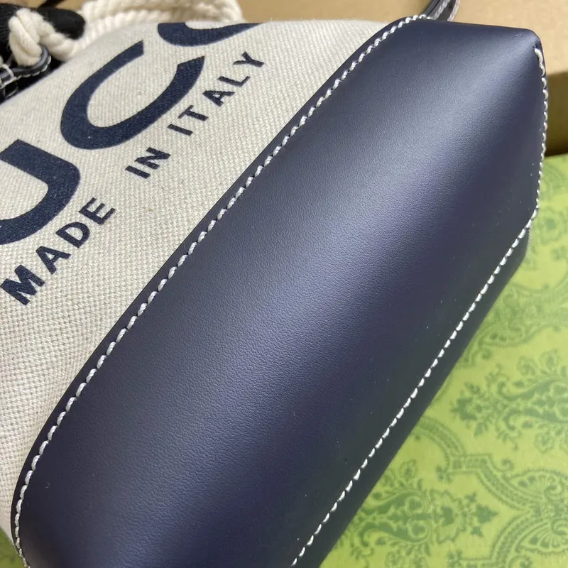 Gucci 777166 Mini Shoulder Bag With Gucci Print Blue