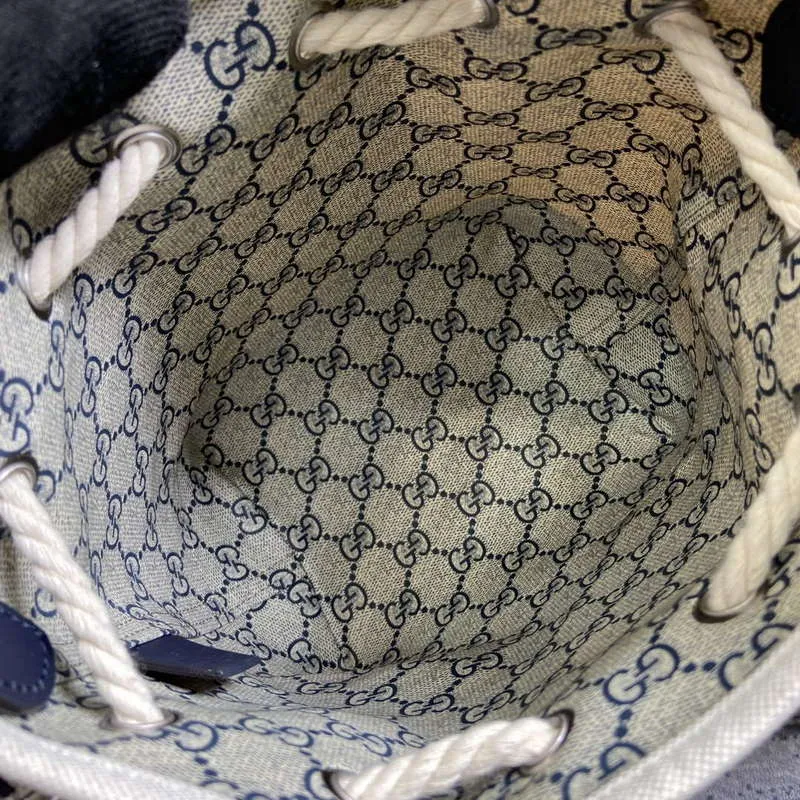 Gucci 777166 Mini Shoulder Bag With Gucci Print Blue