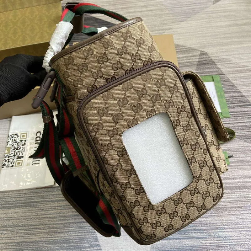 Gucci 768116 Original GG Diaper Bag Brown