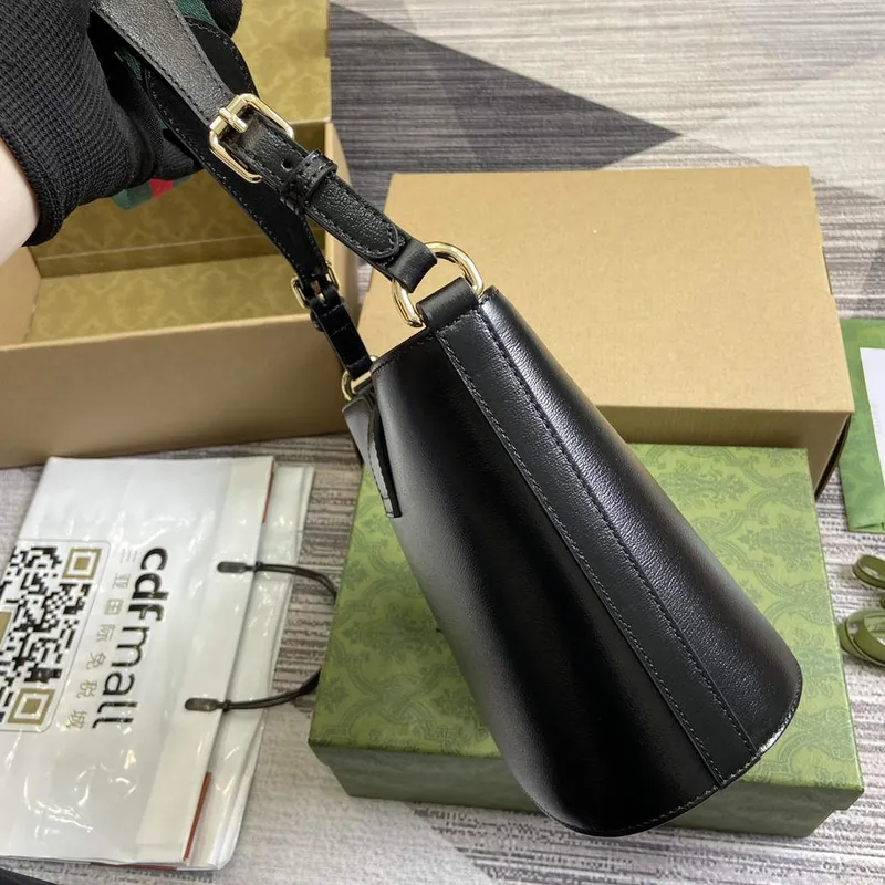 Gucci 782908 Mini Bucket Shoulder Bag Black