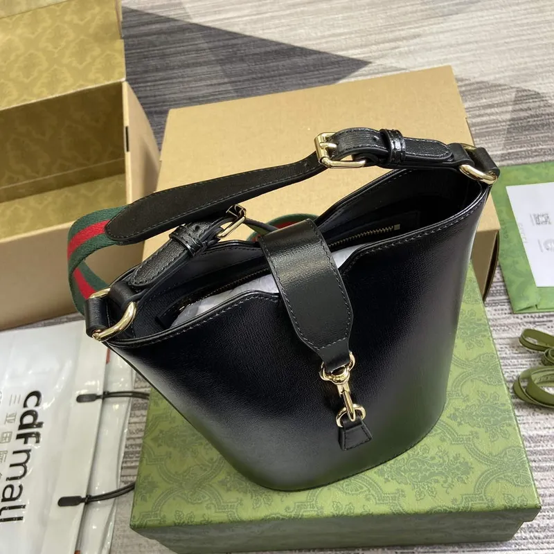 Gucci 782908 Mini Bucket Shoulder Bag Black