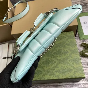 Gucci 764339 Gucci Horsebit Chain Small Shoulder Bag Symphony blue