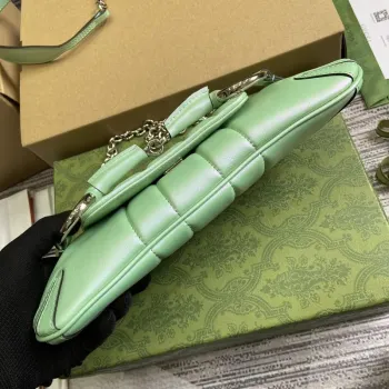 Gucci 764339 Gucci Horsebit Chain Small Shoulder Bag Symphony green