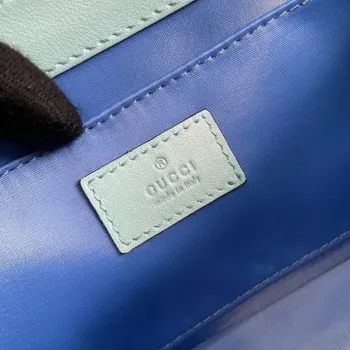 Gucci 764255 Gucci Horsebit Chain Medium Shoulder Bag Symphony blue