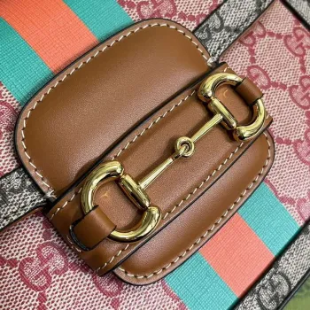 Gucci 658574 Gucci Horsebit 1955 Mini Bag Red Print