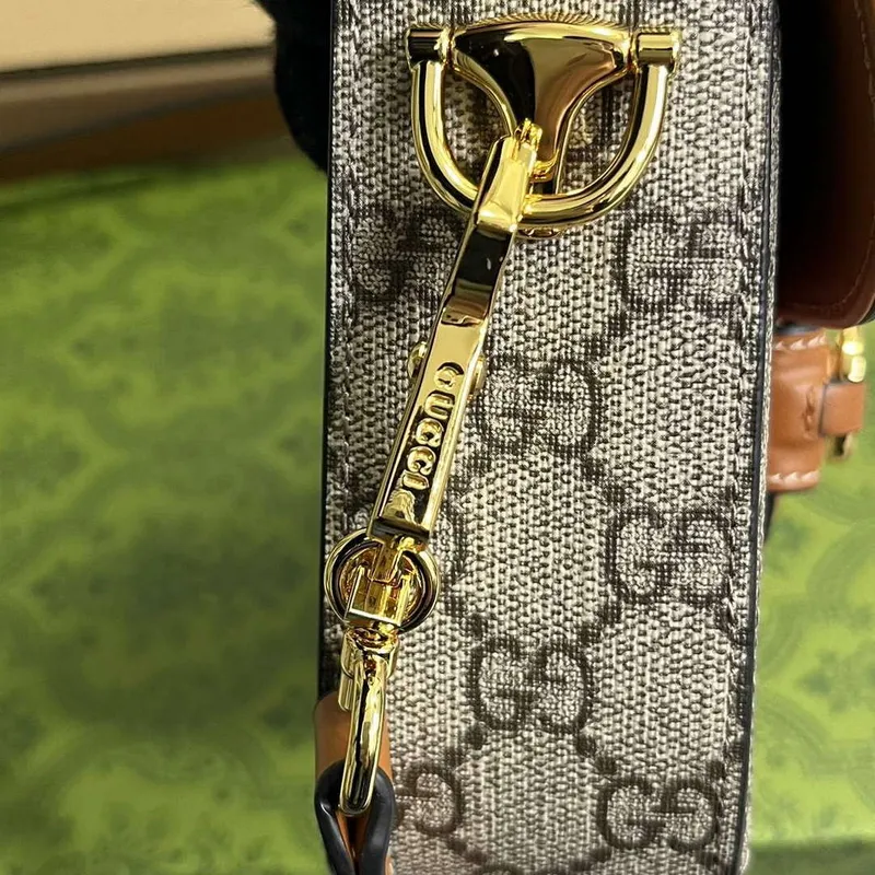 Gucci 658574 Gucci Horsebit 1955 Mini Bag Red Print