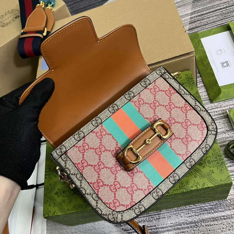 Gucci 658574 Gucci Horsebit 1955 Mini Bag Red Print