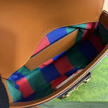 Gucci 658574 Gucci Horsebit 1955 Mini Bag Red Print